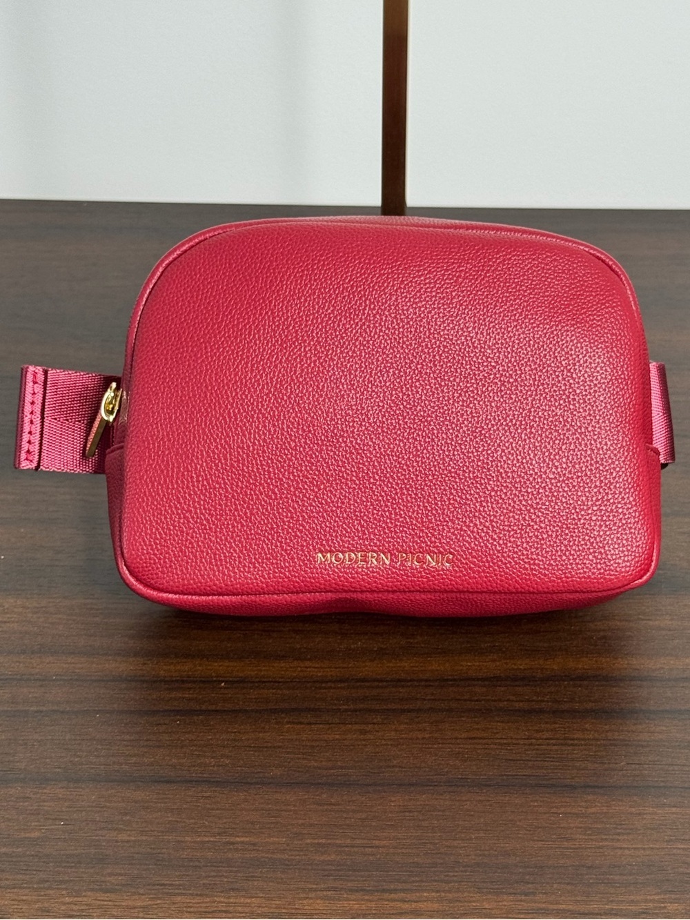 Modern Picnic Red Vegan Leather Belt Bag / Fanny Pack - Picture 2 of 14